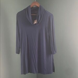 J. Jill Deep Blue Cowl Neck Dress